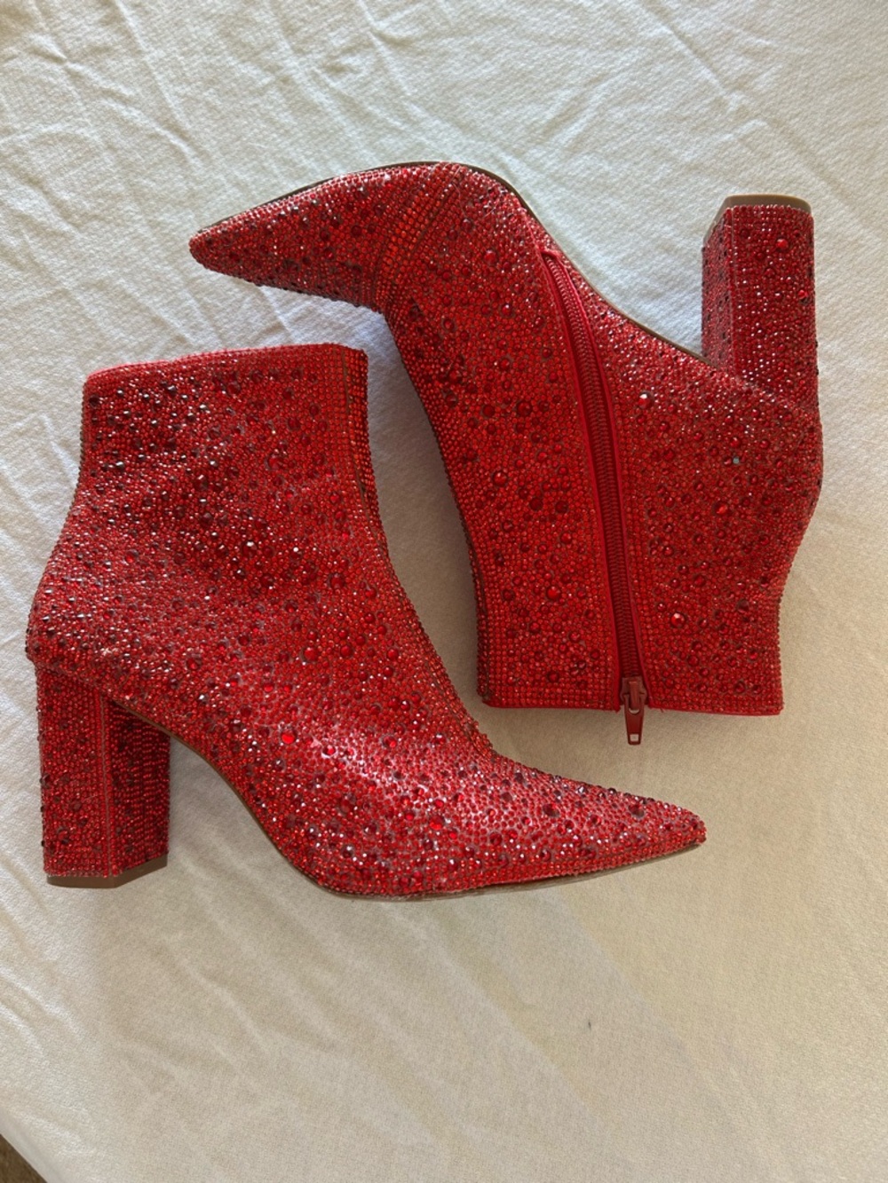 Betsy Johnson Cady Women’s Size 9 Crystal Embellished Pointed-Toe Ankle Booties - Picture 6 of 11